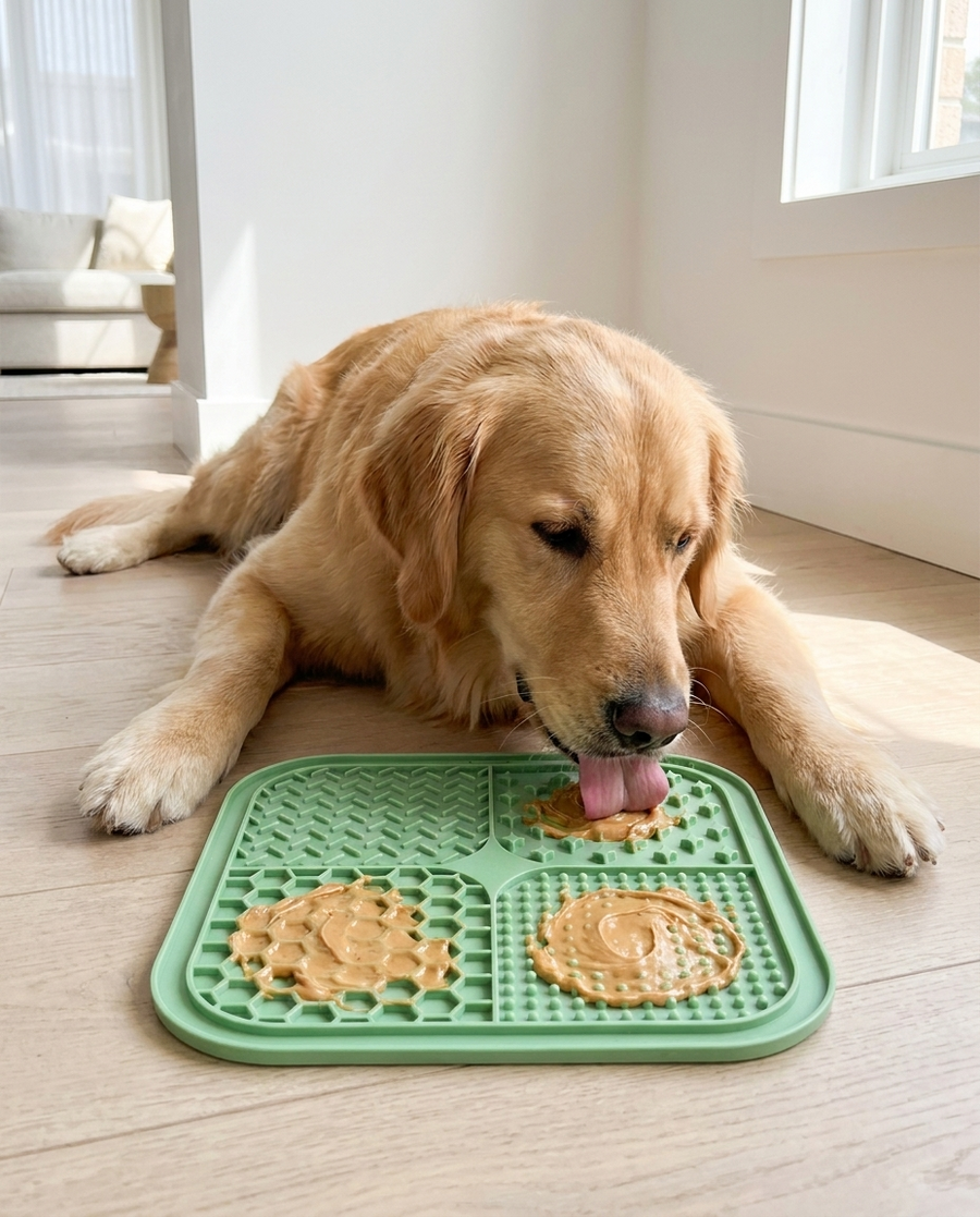 Happy dog enjoying MelloMatt